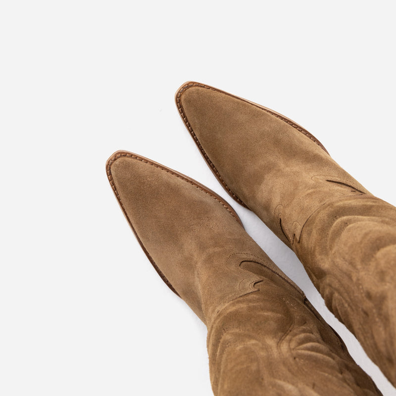 Western New Kole High Boot Dark Natural