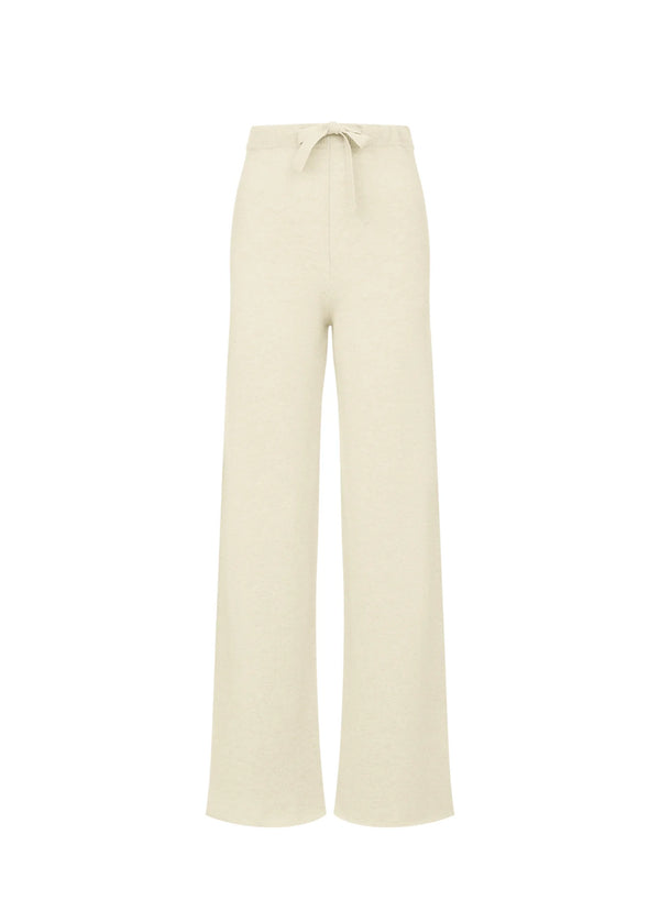 AMAYA | CASHMERE WIDE LEG TROUSERS CREAM