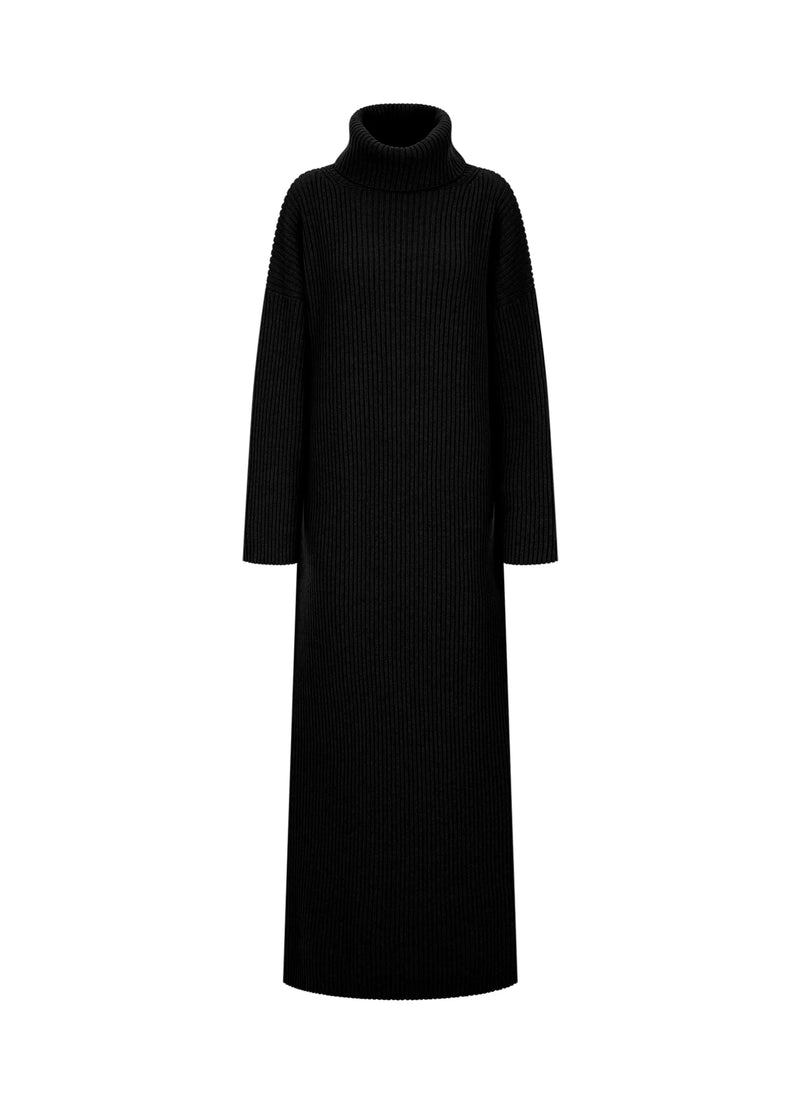 BIANCA | ROLL NECK CASHMERE & WOOL DRESS