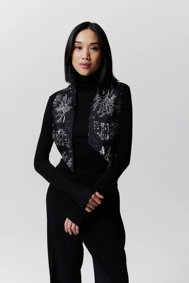 Silk Bandeau Toile Valentine Black