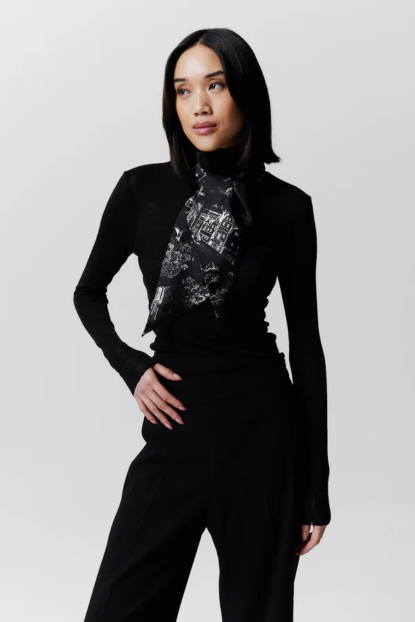 Silk Bandeau Toile Valentine Black