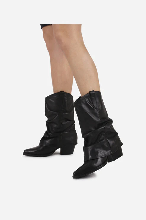 JUKESON  WESTERN ANKLE BOOT Black