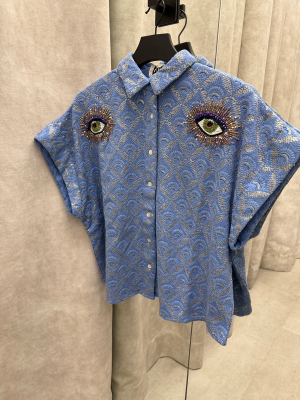 BLOUSE Wild blue