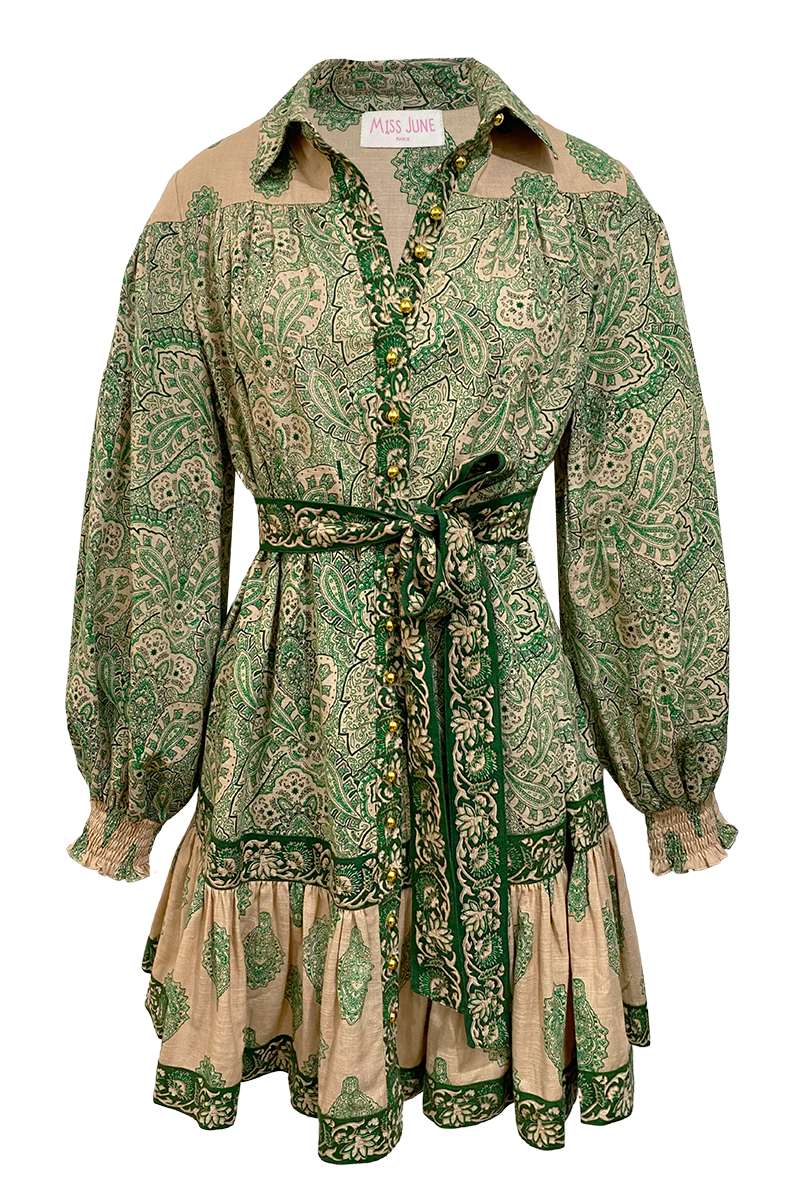 DRESS AVA GREEN