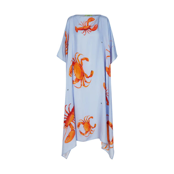 Crab and Lobster Silk Tunic - Light blue