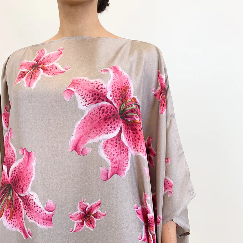 Lilly Silk Tunic - Taupe