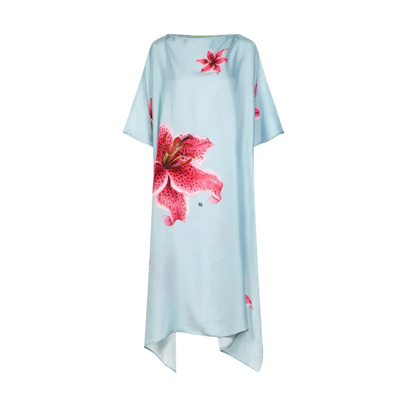 Lilly Silk Tunic - Light Blue