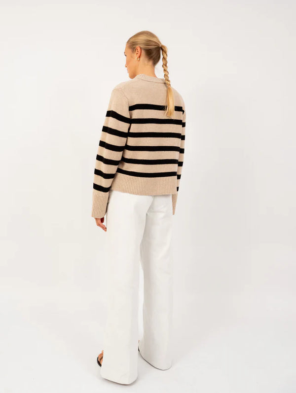 PAULI SWEATER IN SUNDAY WAFFLE/NIGHT
