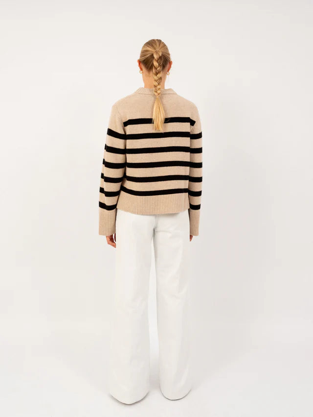 PAULI SWEATER IN SUNDAY WAFFLE/NIGHT