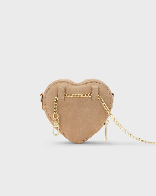 Mini Heart Bag Suede Sand - Limited Edition