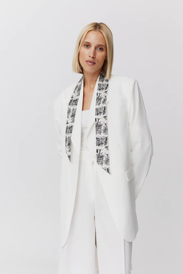 Silk Twilly Toile Valentine White