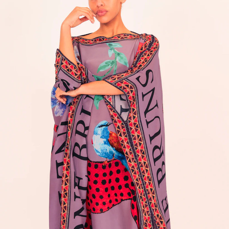 Copy of Venice Leopard Silk Tunic - PLUM