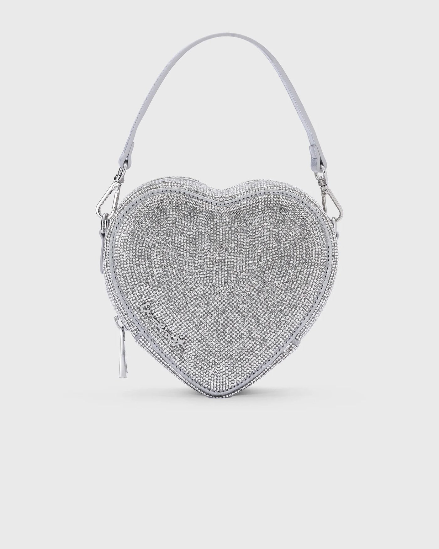 Midi Heart Bag Crystal SILVER – justin-thestore Midi Heart Bag Crystal SILVER – justin-thestore