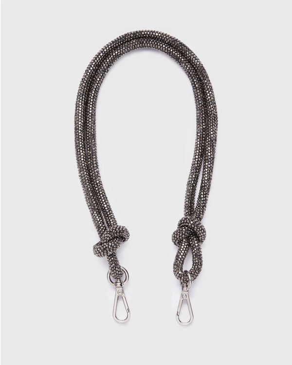 KNOT STRAP CRYSTAL BLACK