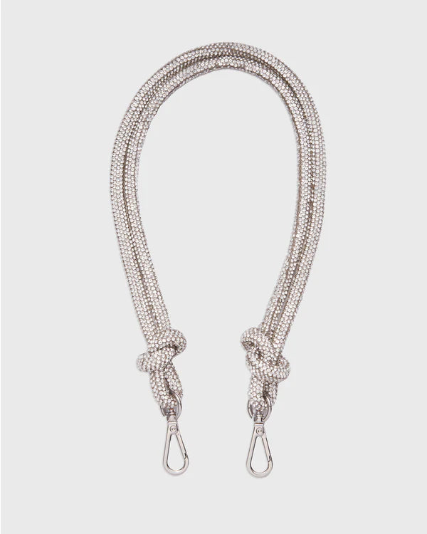 KNOT STRAP CRYSTAL SILVER