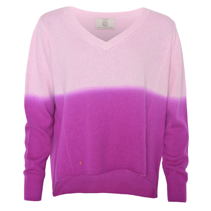 Cute Stuff - Cashmere V-Neck Rose-Purple