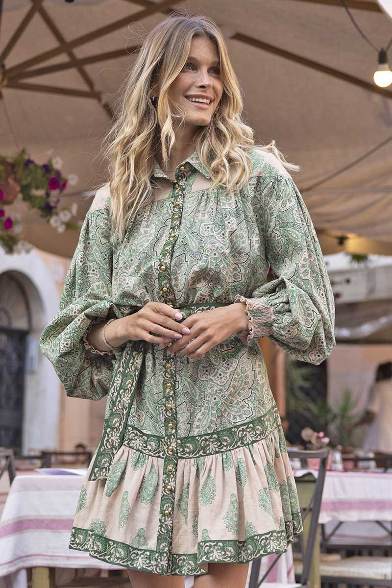 DRESS AVA GREEN