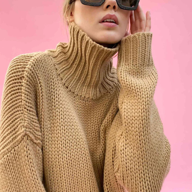 "GABRIELLE" SWEATER - CAMEL