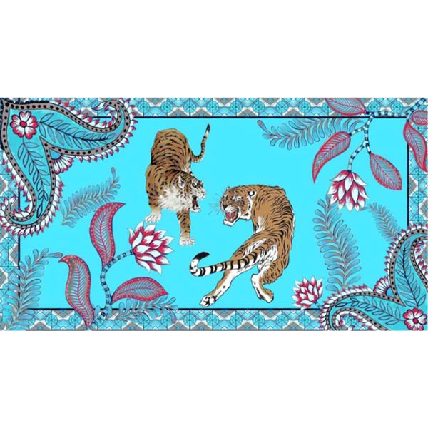 "TIGER & JUNGLE" HANDPRINTED SCARF - CYNE