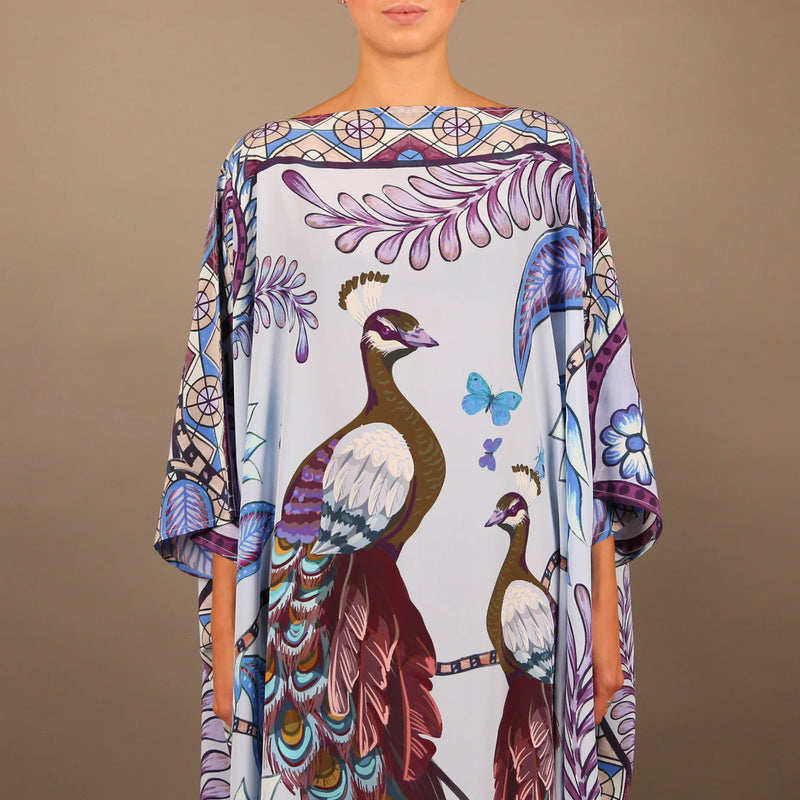 "AZURE" SILK TUNIC BLUE