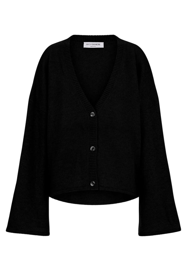 Sophia | CASHMERE V-Neck CARDIGAN Black