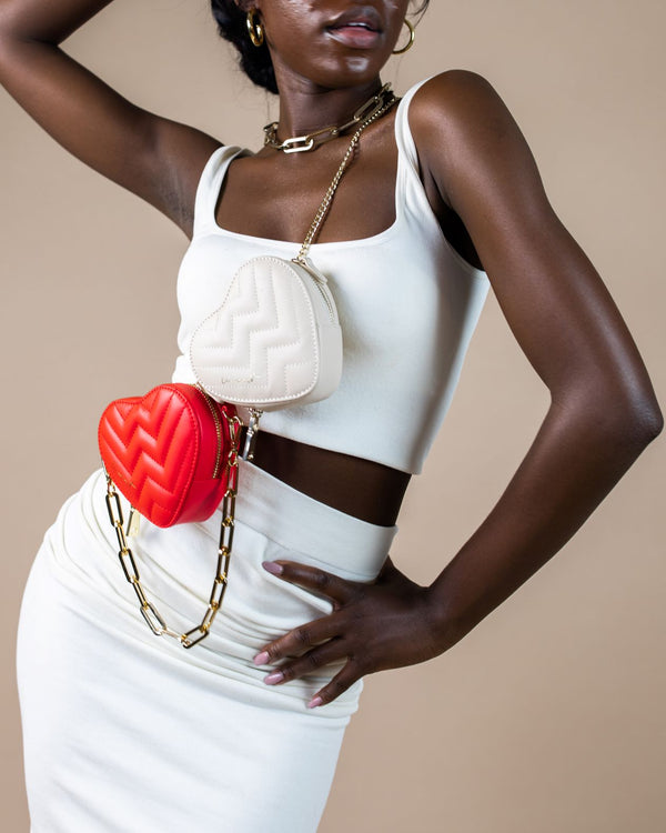 Mini Heart Bag Nude