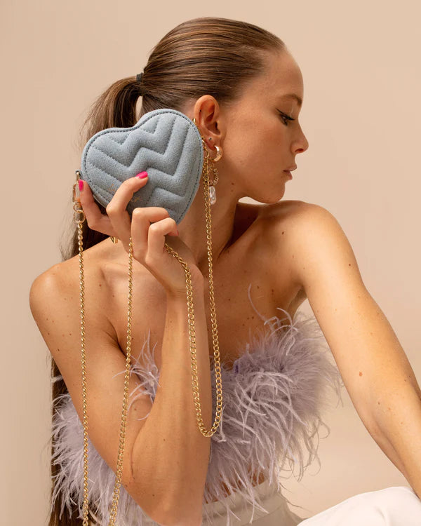 Mini Heart Bag Denim justin thestore