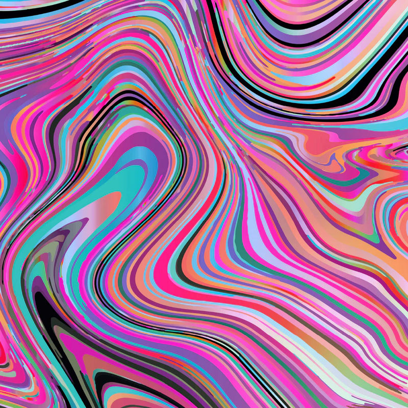 Rainbow Silk Tunic - Pink
