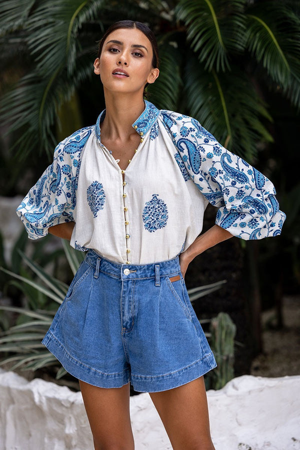 BLOUSE WILLOW BLUE